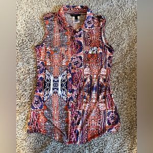 BCBGMaxAzria Sleeveless Button Down